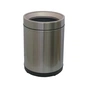 Контейнер для сміття JAH круглий без кришки з внутрішнім відром срібний металік 10 л (7039) - уменьшенное изображение 1