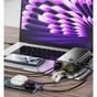 Батарея універсальна HOCO 30000mAh Plentiful 22.5W, built-in cables, LED, Black (DB58 / 715030) - зменшене зображення 8