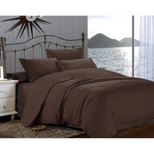 Постільна білизна Home Line Сатин Люкс шоколадний, Євро (155266) зображення 1