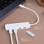 Концентратор J5create USB-C to 4xUSB-C 3.2 10Gbps white (JCH345EW-N) - зменшене зображення 7