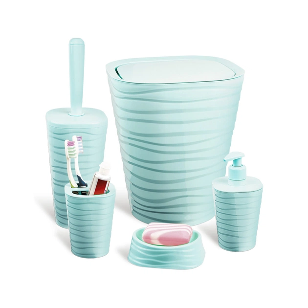 Набір для ванної кімнати Planet Household Welle 5 предметів блакитний (6900) - picture 1