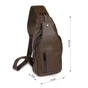 Сумка Vintage Шкіряна через плече Коричнева (14390) - зменшене зображення 4