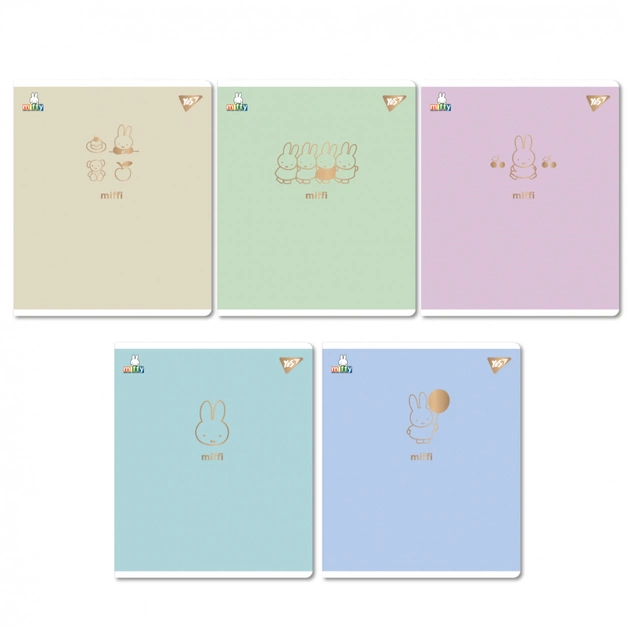 Тетрадь Yes Gold Miffy А5 12 листов клетка (767492) - изображение 1