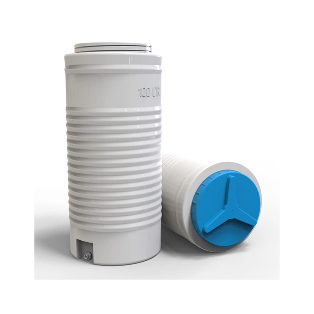 Ємність для води Євро Пласт вертикальна харчова 100 л вузька біла (12934) - picture 4