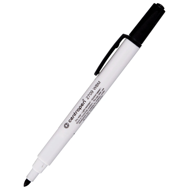 Маркер Centropen Board 2709 1-2 мм, round tip, black (2709/01) - изображение 1