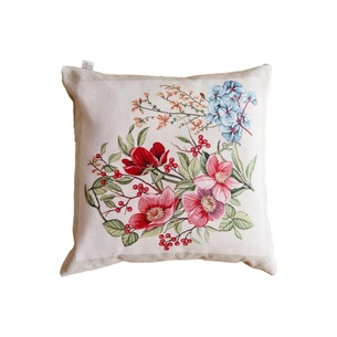 Подушка Прованс гобеленова декоративна Квіти в рамці 45х45 см (034203) зображення 1