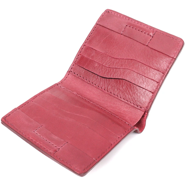 Гаманець Grande Pelle З натуральної шкіри Бордовий (16798) - зображення 5