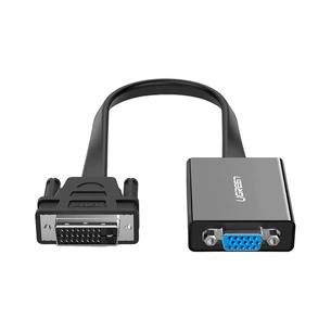 Перехідник DVI 24+1 M to VGA F active black Ugreen (40259) зображення 1