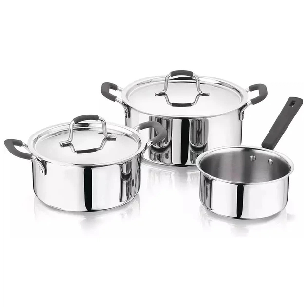 Набор посуды MasterPro Foodies collection 2 каструлі та ківш 16/20/24 см (BGEU-5539) - изображение 1
