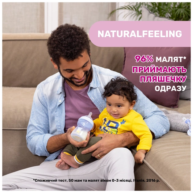 Пляшечка для годування Chicco Natural Feeling силікон середній потік 250мл рожева (81323.10) - picture 5