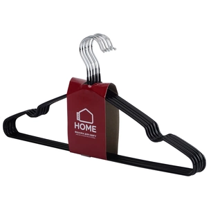 Плічка Idea Home Металеві в силіконі Чорні 40.5 х 21 х 0.3 см 8 шт. (6722137) зображення 1