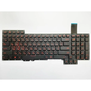Клавіатура ноутбука ASUS G751J/G751JL/G751JM/G751JT/G751JY чорна з підсвіткою (A46083) зображення 1