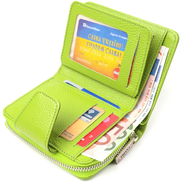 Портмоне Canpellini З натуральної шкіри флотар Салатове (21603) - зображення 6