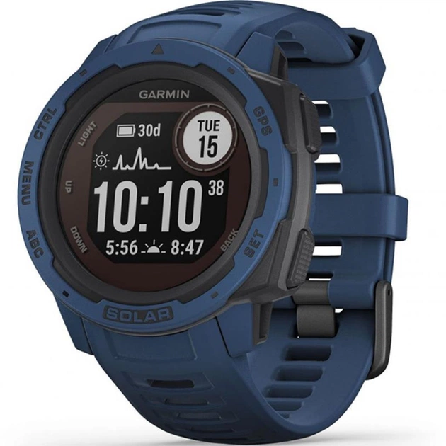 Смарт-годинник Garmin Instinct Solar, Tidal Blue (010-02293-01) - изображение 1