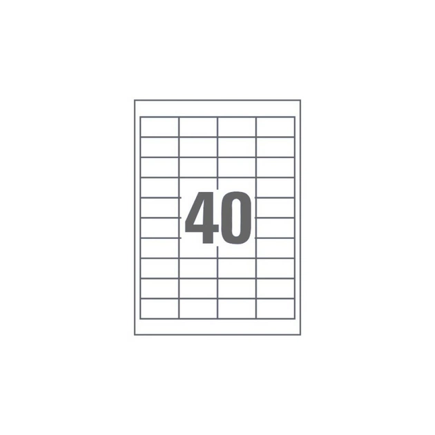 Этикетка самоклеящаяся UKRMARK 50х26 (40 на листі) с/кл (100листів) (900628) - изображение 1