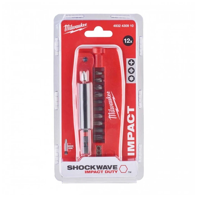 Набір біт Milwaukee SHOCKWAVE "Крокодил 2", 12шт (4932430910) - picture 4