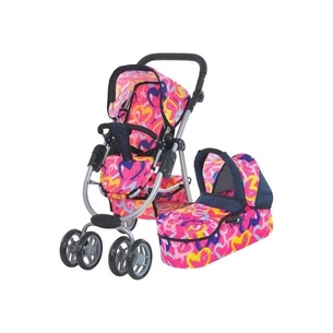 Коляска для ляльок Melogo 9662M pink/heart (Melogo 9662M pink/heart) зображення 1