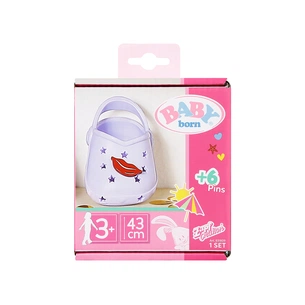 Аксесуар до ляльки Zapf Взуття для ляльки Baby Born - Сандалії із значками (бузкові) (831809-2) зображення 1