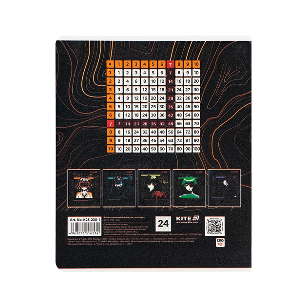 Зошит Kite Anime, 24 аркуші, клітинка (K25-238-1) - picture 10