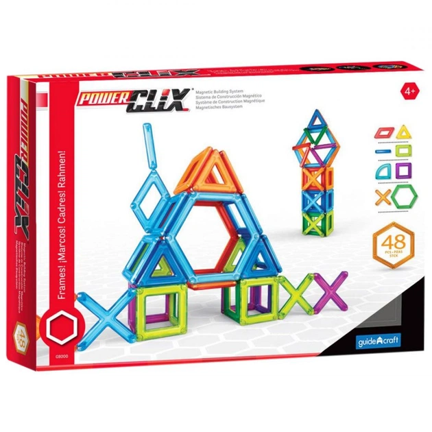 Конструктор Guidecraft PowerClix Frames, 48 деталей (G9200) - зображення 1