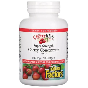 Вітамінно-мінеральний комплекс Natural Factors Вишневий концентрат 500 мг, Cherry Concentrate, 90 гелевих капсул (NFS-04525) зображення 1