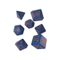 Набір кубиків для настільних ігор Q-Workshop Wizard Dark-blue orange Dice Set (7 шт) (SWIZ90) - зменшене зображення 1