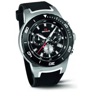 Наручний годинник Seculus 4488.2.503 black, ss tr-ipb silver, silicon black зображення 1