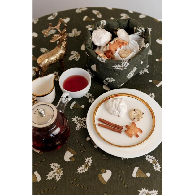 Скатерть Прованс Шапочки на зеленом Dх180 см (036870) - изображение 5