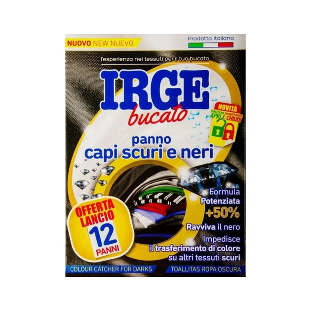 Серветки для прання Irge Пастка для чорних речей 12 шт. (8021723033955) - зображення 1