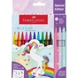 Фломастеры Faber-Castell Единорог 10 цветов + 3 пастельных металлика + наклейки в картонной коробке (32632) - уменьшенное изображение 1