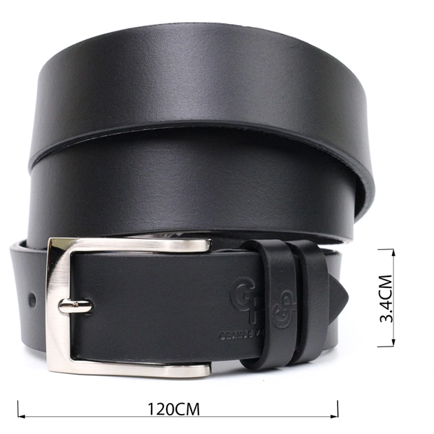 Ремінь Grande Pelle Брючний з натуральної шкіри Чорний (11674) - зображення 3