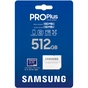Карта пам'яті Samsung 512 GB microSDXC Pro Plus UHS-I U3 V30 A2 Class 10 + SD-adap (MB-MD512SA/EU) - зменшене зображення 3