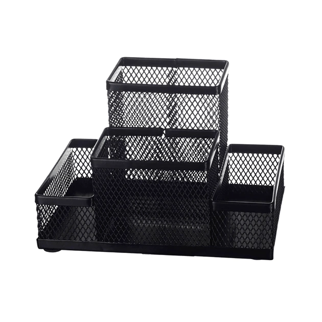 Подставка для мелочей Buromax 154 x 103 x 100 мм, металлическая, черная (BM.6246-01) - изображение 1