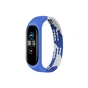 Ремінець до фітнес браслета BeCover Elastic Nylon Style для Xiaomi Mi Smart Band 5/6 (Size S) Blue-White (706140) - зменшене зображення 1
