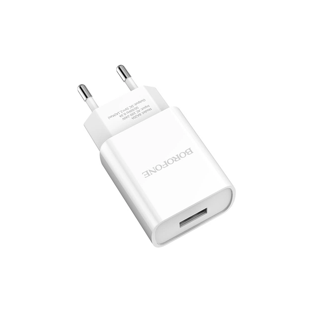 Зарядное устройство BOROFONE BA20A Sharp USB 10.5W White (6931474700681) - изображение 1