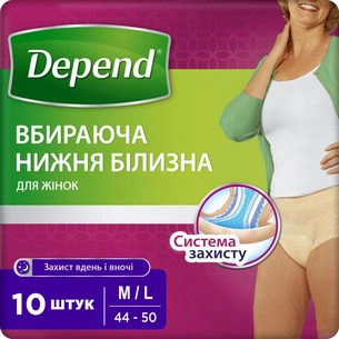 Підгузки для дорослих Depend Трусики для жінок M/L (5029053560724) зображення 1