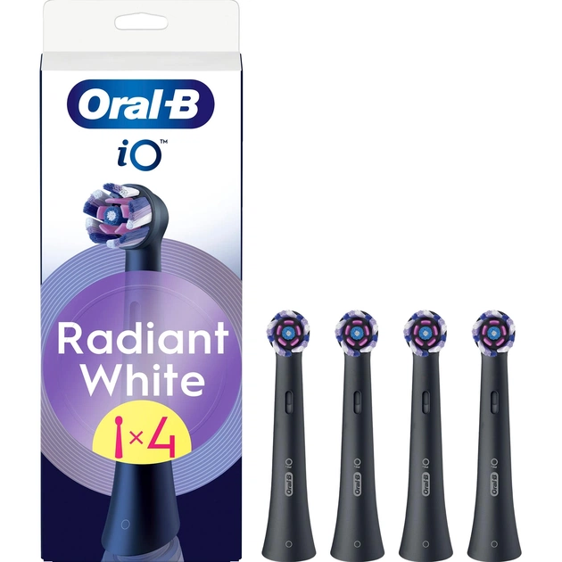 Насадка для зубної електрощітки Braun Oral-B iO RB WB Radiant White Black (4 шт) - зображення 1