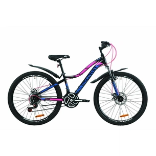 Велосипед Discovery 26" KELLY AM DD рама-16" St 2020 чорно-малиновий з блакитним (OPS-DIS-26-260) зображення 1