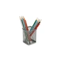 Підставка для ручок Axent square 80х80х100мм, wire mesh, silver (2111-03-A) - уменьшенное изображение 2