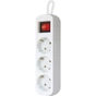 Мережевий подовжувач Defender S318 1.8 m 3 роз switch white (99233) - зменшене зображення 2