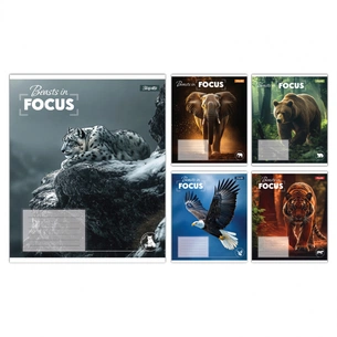 Зошит 1 вересня Beasts in Focusg А5 60 аркушів клітинка (768062) зображення 1