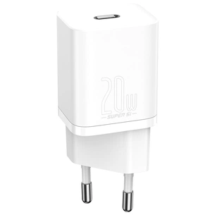 Зарядний пристрій Baseus Super Si 1C 20W With Simple Wisdom Data Cable Type-C/iP White (TZCCSUP-B02) изображение 1