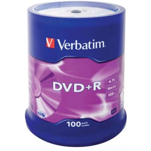Диск DVD Verbatim 4.7Gb 16X CakeBox 100шт (43551) зображення 1