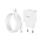 Зарядний пристрій HOCO C106A Leisure USB + cable USB to USB-C 10.5W White (6931474783912) - зменшене зображення 3