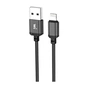 Дата кабель USB 2.0 AM to Lightning 1.0m nylon black Wibrand (WI.DC/CO1B-UL) - зменшене зображення 1