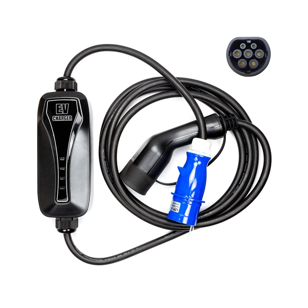 Зарядний пристрій для електромобіля HiSmart Type 2-CEE, 6-32A, 7.2кВт, 1 фазний, 5м (EV200047) - picture 1