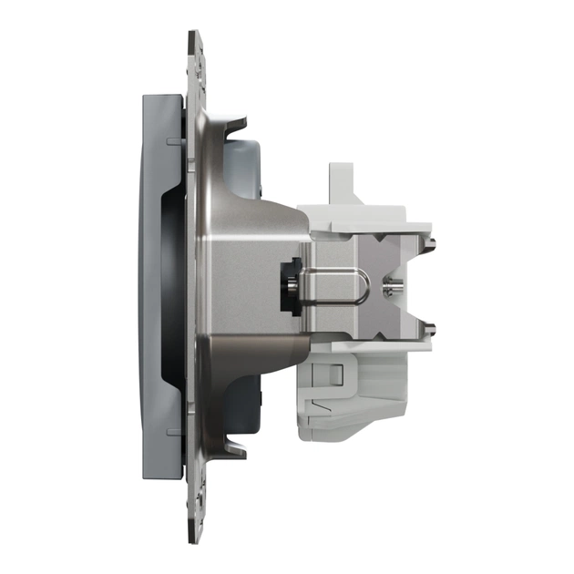 Розетка Schneider Electric ASFORA без заземлення сталь (EPH3000162) - зображення 4