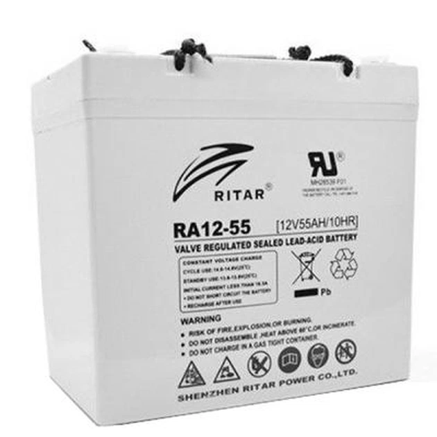 Батарея до ДБЖ Ritar AGM RA12-55, 12V-55Ah (RA12-55) - зображення 1