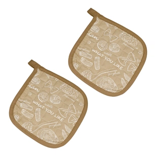 Кухонна прихватка Home Line Набір Паста (бежевий) 20х20см (170131) зображення 1