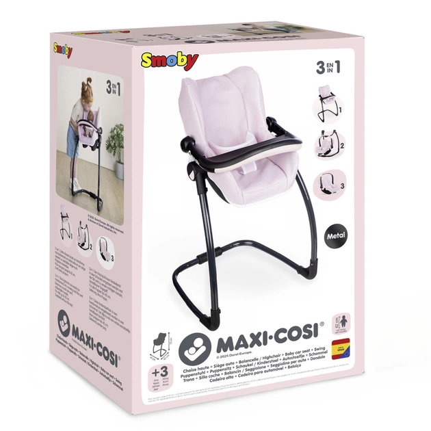 Аксесуар до ляльки Smoby Крісло Maxi-Cosi 3 в 1. Рожева перлина, 43 x 41 x 71 см, 3+ (7600240242) - picture 2